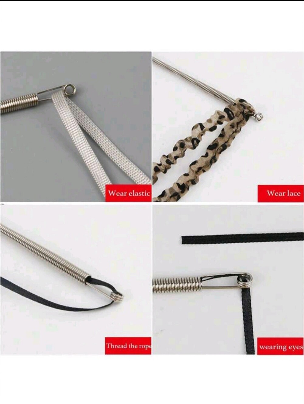 Drawstring Threader Tool – Flexible Elastic & Cord Insertion Aid (9") - Picture 6 of 7